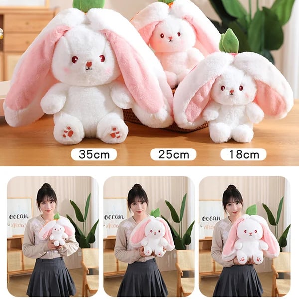 🍓Hot Sale 50% OFF🍓Strawberry Bunny Transformed into Little Rabbit🎀 Fruit Doll Plush Toy🐰