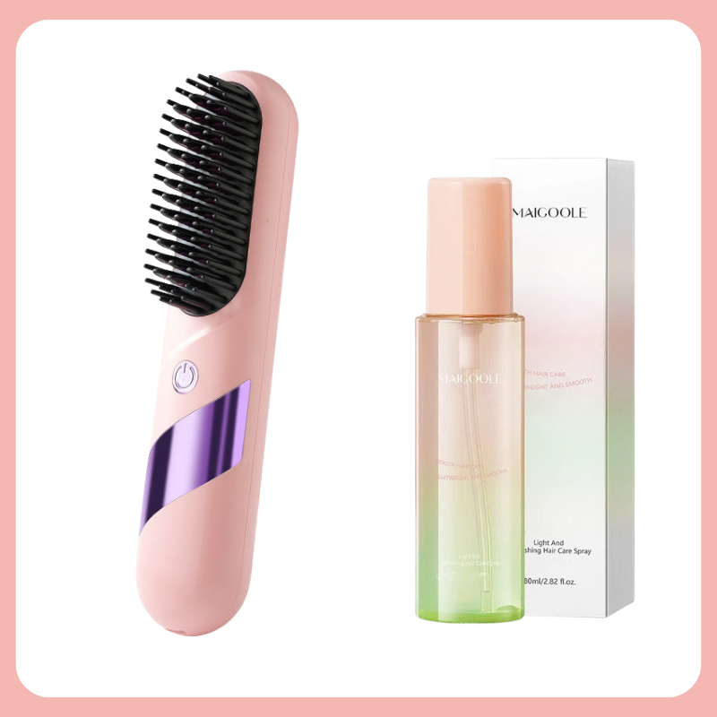 🔥Limited-time offer- 50% OFF🔥Cordless Ceramic Hair Straightener Brush