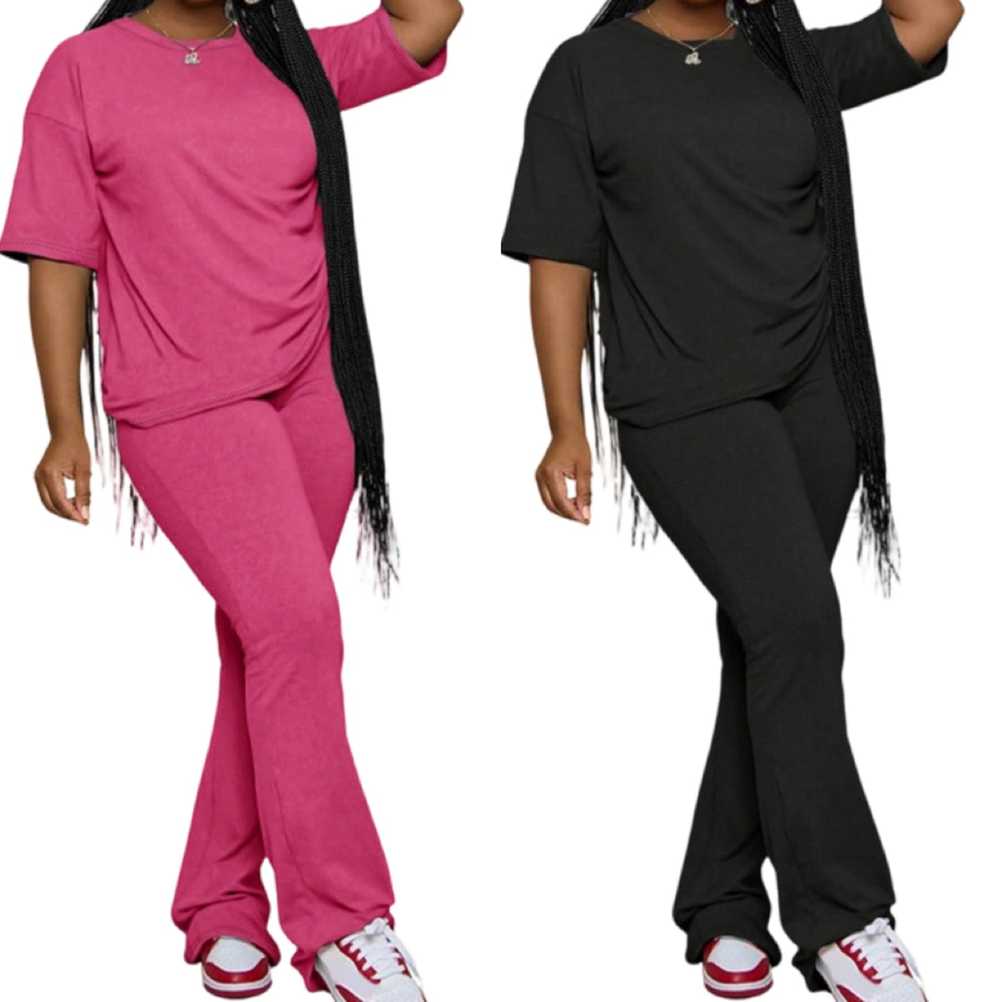 💥Limited-time 50% Off✨ - Women's Short Sleeve Top and Long Pants Set