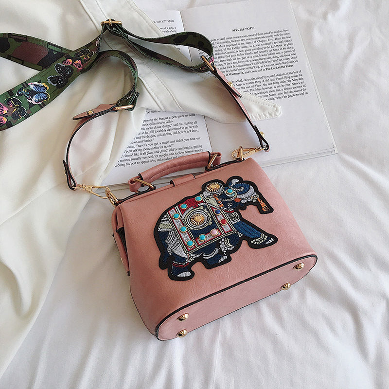🌸The best gift for her - 49% OFF🌸Personalized Elephant Embroidered Leather Bag