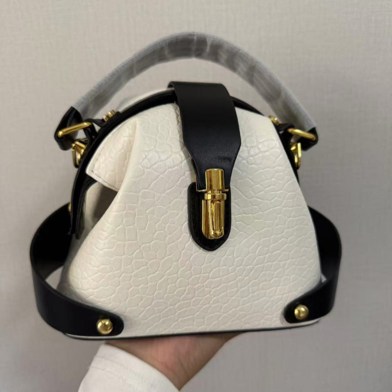 👜 LIMITED-TIME 50% OFF! ✨ Color-Blocked Shoulder Bag – PU Leather, Multiple Carrying Options, Metal Hardware ✨