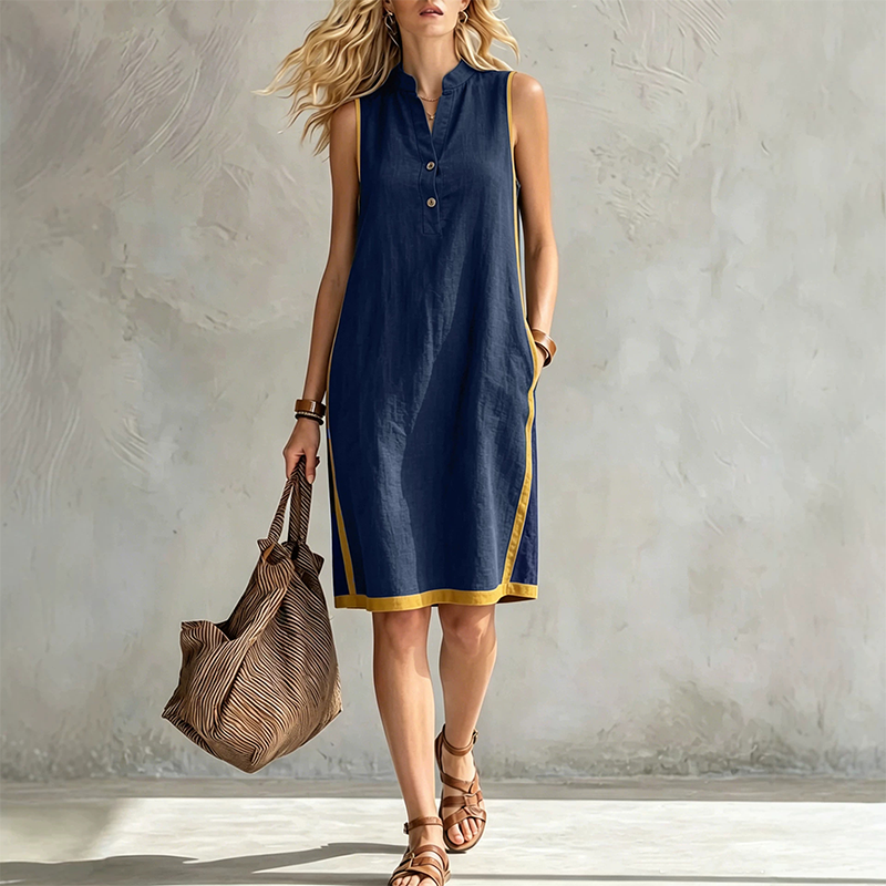 ๐โจ Women's V Neck Sleeveless Loose Dress - Cool, Flattering & Effortlessly Stylish