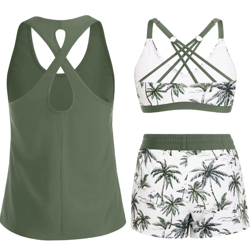 🦋🌈 LIMITED TIME 50% OFF! 🌸Tankini Set with Shorts – Vibrant Prints, Mix & Match – Stylish Beach Look.