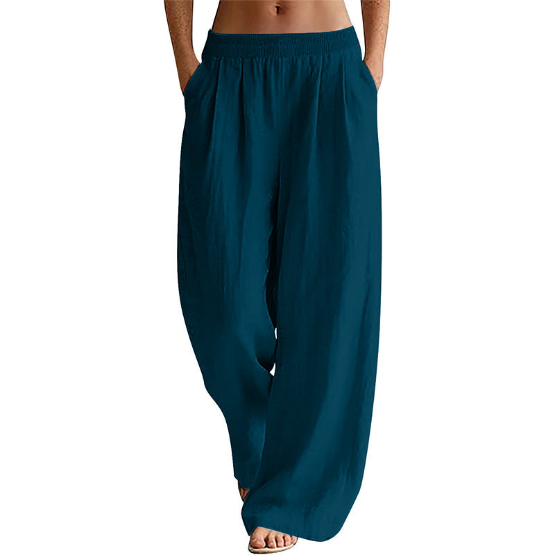 ๐ Women's Elastic Waist Wide-Leg Pants โ Flattering Relaxed Fit For Everyday Comfort & Style ๐ค