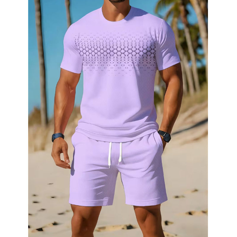 🌸Hot Sale 50% OFF💖Men's Casual T-Shirt & Shorts 2-Piece Set
