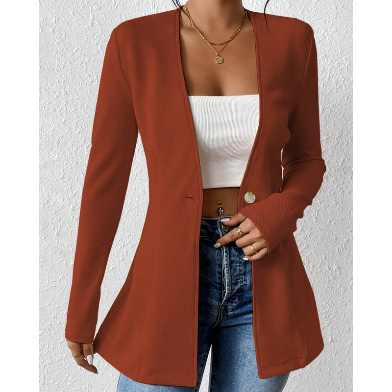 🧥Seasonal Style - Tailored Blazer with One-Button Closure – Breathable Comfort & Crisp Lines for Every Occasion