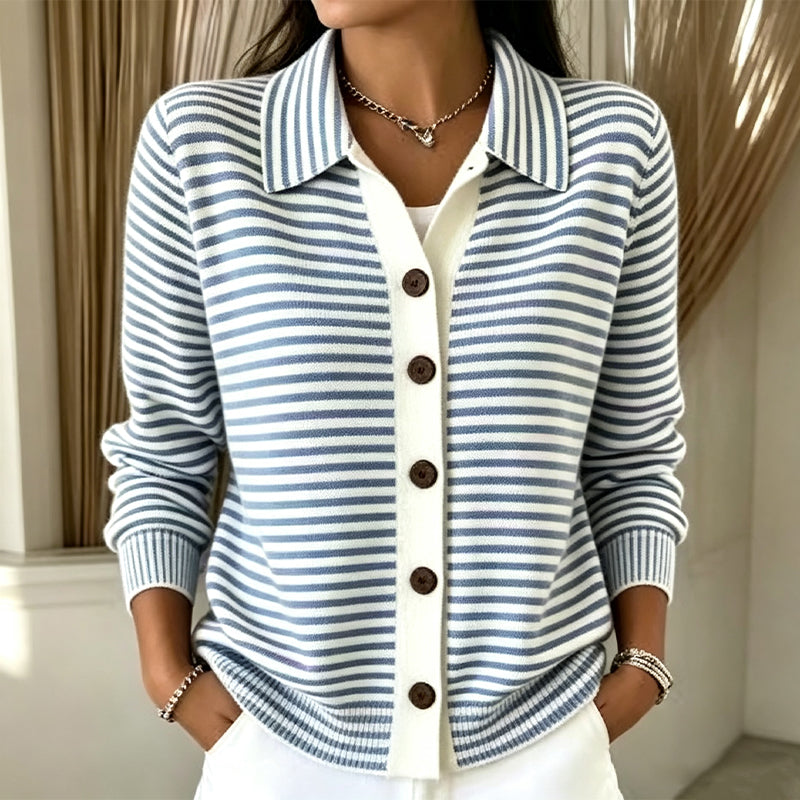 ๐ Women's Striped Knit Cardigan โ Cozy Layers & Effortless Autumn Style