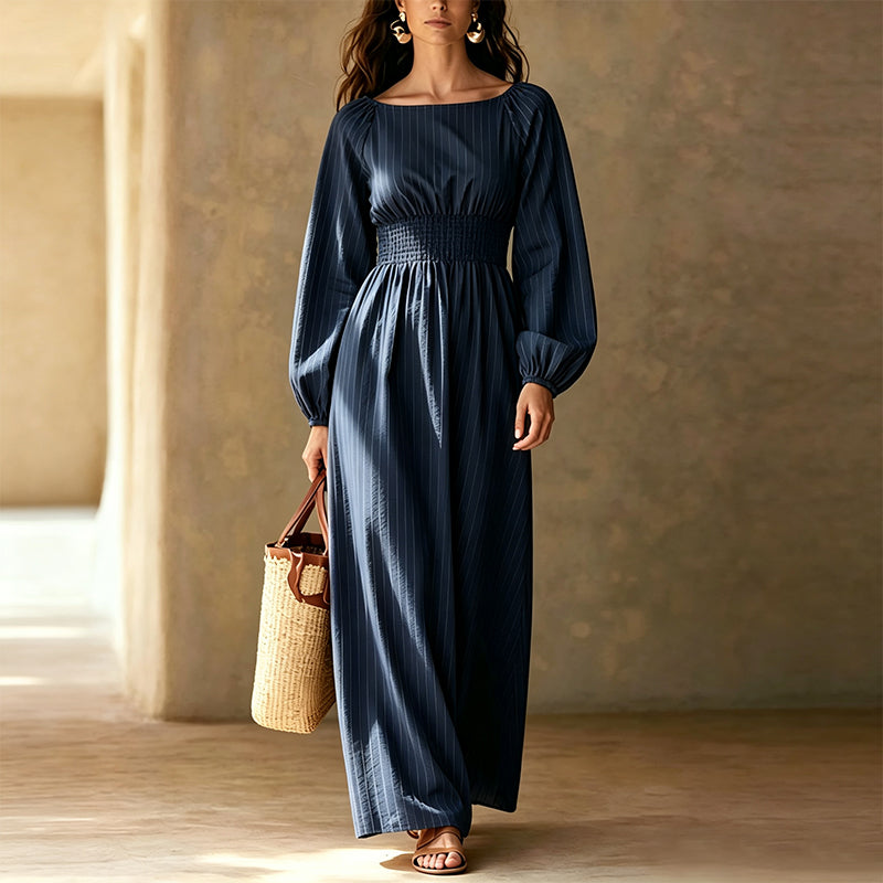 ๐ LIMITED-TIME 50% OFF! โจ Women's Striped Elastic Waist Maxi Dress