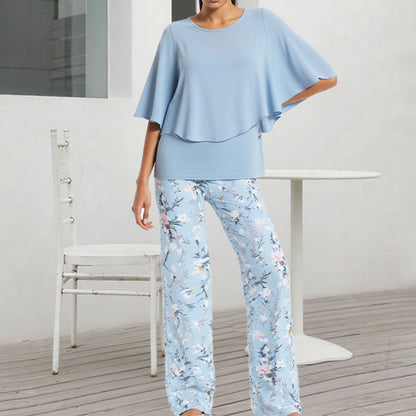 🔥LAST DAY SALE - 50% OFF🔥Women’s Printed Pants and Crew Neck Top Set