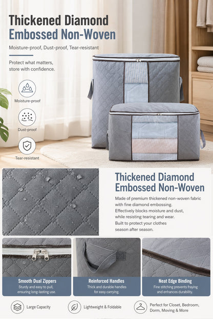 🏆Last Day Sale🔥StorRight™ 90L Heavy-Duty Storage Bag🏆Mothproof & Airtight with Clear Window🛏️ Thick, Airtight & Moving-Ready! 🇬🇧🧳