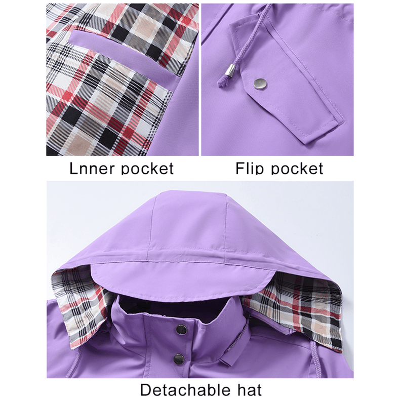 ⏳Time-limited Special -- 50% Off⏰Ultimate Plaid Waterproof Jacket for Women🍃