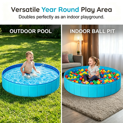 Large Foldable Backyard Wading Pool for Whole Family & Pets