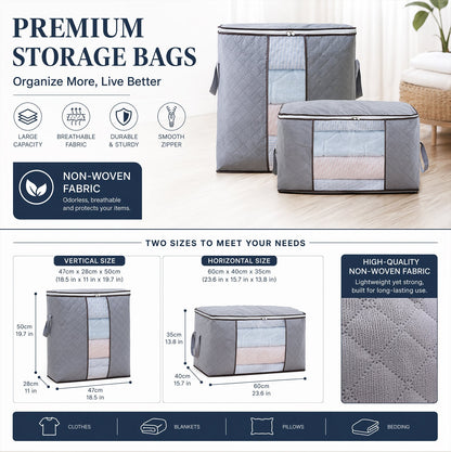 🏆Last Day Sale🔥StorRight™ 90L Heavy-Duty Storage Bag🏆Mothproof & Airtight with Clear Window🛏️ Thick, Airtight & Moving-Ready! 🇬🇧🧳