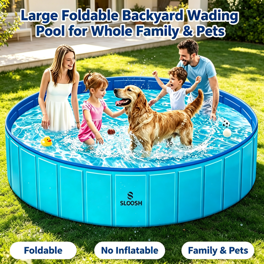 Large Foldable Backyard Wading Pool for Whole Family & Pets