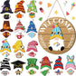 ⏰Interchangeable Welcome Sign with Highland Cow Featuring Seasonal Magnet, Detachable Hats, Accessories