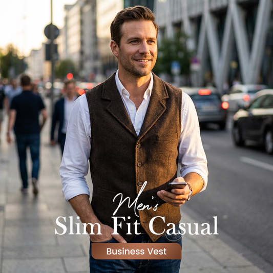 ✨ Timeless Tailoring | Men's Slim-Fit V-Neck Business Vest