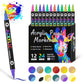 🖌️ 50% OFF NOW! ✨ Dual Tip Acrylic Paint Pen Marker - Fine & Brush Tips for Canvas, Wood & Rock Painting 🎨🌈