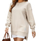 ✨ Easy Everyday Comfort | Women's Half-Zip Long-Sleeve Sweatshirt Dress
