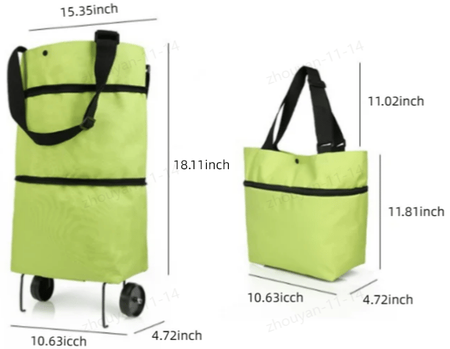 🛍️✨ Convertible shopping tote – hides wheels, holds 20kg, expands with zipper!✅Factory direct sales