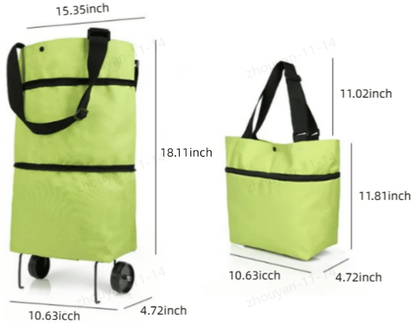 🛍️✨ Convertible shopping tote – hides wheels, holds 20kg, expands with zipper!✅Factory direct sales