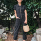 Cropped Utility Jumpsuit