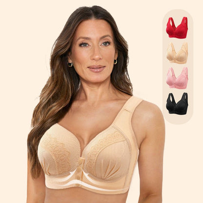 📢📢50% OFF !! ⏰Front Button Breathable Skin-Friendly Cotton Bra