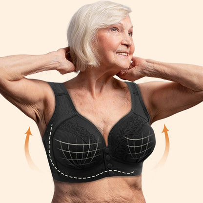 📢📢50% OFF !! ⏰Front Button Breathable Skin-Friendly Cotton Bra