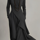 ⏳Time-Limited Special⏰ Women's Elegant High-Neck Asymmetrical Maxi Dress – Draped Design for Effortless Charm!