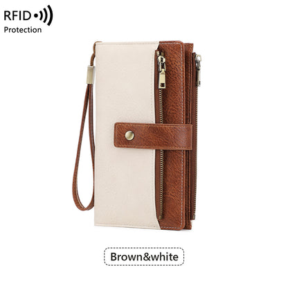 🔥Limited-time offer-Women's Retro Style RFID Blocking Tri-fold Wallet