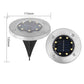 🔥 Hot sale 50% OFF🔥Stainless steel solar-powered ground light with 8 LED bulbs