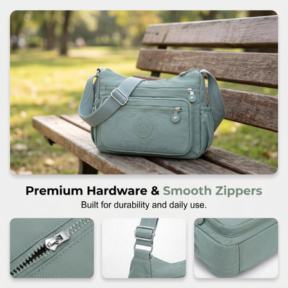 ⌛Limited-Time Offer-Lightweight Multi-Pocket Nylon Crossbody Bag – Lightweight, Water-Resistant & Perfect For Everyday Adventures 👜
