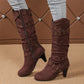 👢 Studded Detail, Steadier Steps | Women's Slouchy Knee-High Boots ⚡ Free Shipping