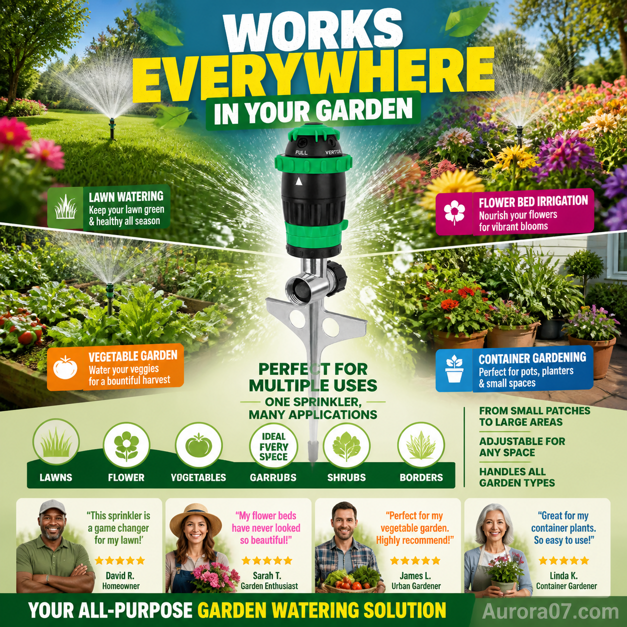 🎁 Hot Sale 50% OFF 🔥Stainless Steel Rotary Irrigation Tripod Telescopic Support Sprinkler