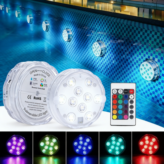⏳🔥LIMITED-TIME 50% OFF! 🌈 Underwater LED Lights – Wireless Remote & Stunning Color Effects ✨