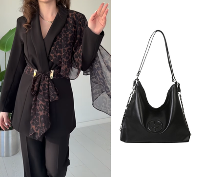 🔥Limited-time offer-Women's Leopard Accent Blazer & Pants Set