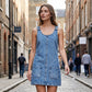 Women's Casual Denim Pinafore Dress