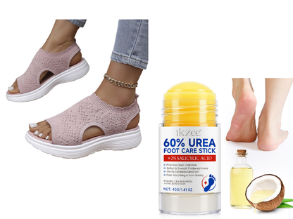 👡🌬️ Women's Breathable Knit Platform Sandals – Lightweight and Soft ✨