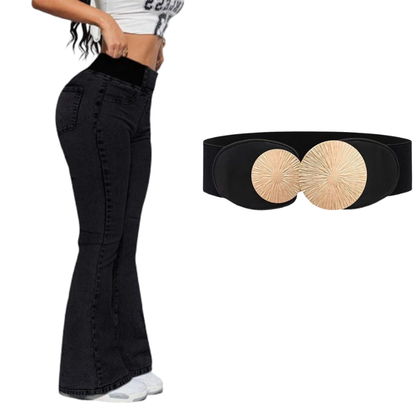📢📢50% OFF!!⏰Women's High-Waist Stretch Flare Denim Jeans