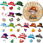 ⏰Interchangeable Welcome Sign with Highland Cow Featuring Seasonal Magnet, Detachable Hats, Accessories
