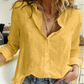 Ladies Loose Casual Long Sleeve Linen Shirt