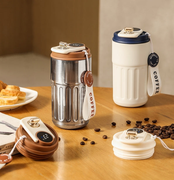 Gift Idea🔥🔥Led Temperature Display Coffee Mug Stainless Steel Thermos😊