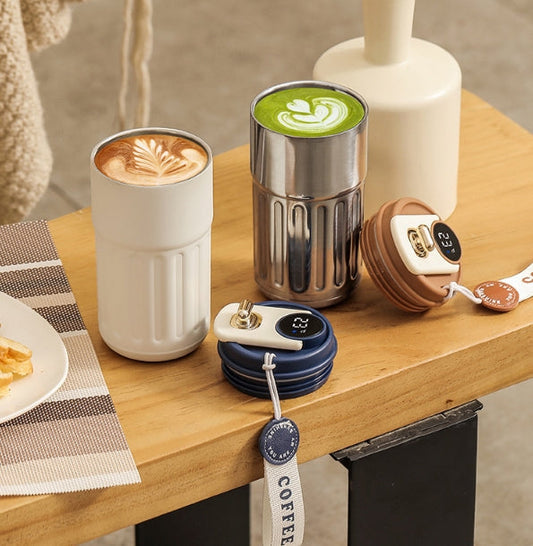 Gift Idea🔥🔥Led Temperature Display Coffee Mug Stainless Steel Thermos😊