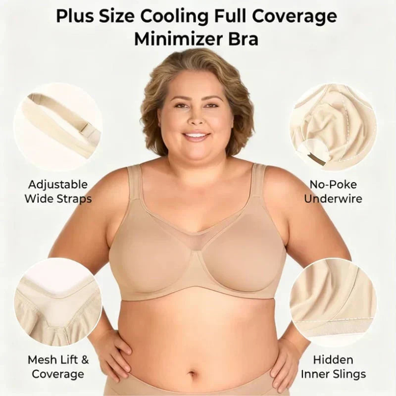 🏆 Last Day Special Price ! 💐Women's Elegant Sheer Full Coverage Plus Size Bra