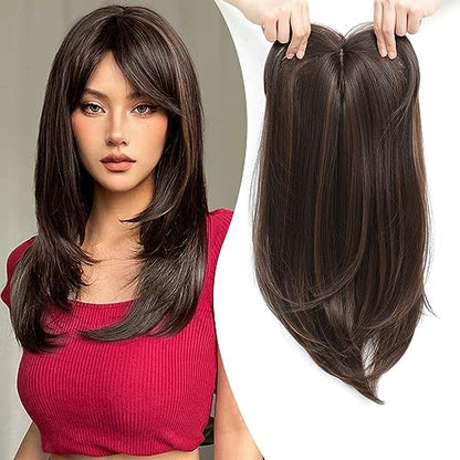 💇 ♀️Top Layered Hairpieces with Bangs for Women with Thinning Hair