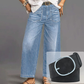 👖50% OFF NOW! ✨ Women's Casual High-Rise Wide-Leg Jeans – Tummy Control, Elongated Silhouette & All-Day Comfort 💙