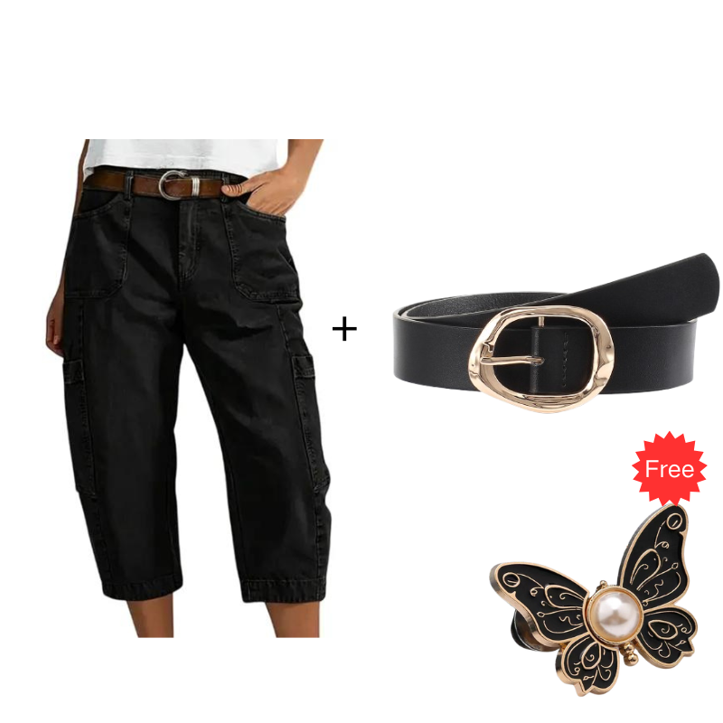 👖 50% OFF NOW! 🌿 Women's Relaxed Casual Cargo Capris – Spacious Utility Pockets, Breathable Fabric & Relaxed Fit✨