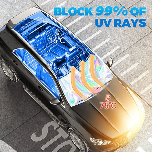 🌞 Last week discount - 70% off 🌈Laser Car Windshield Sunshade