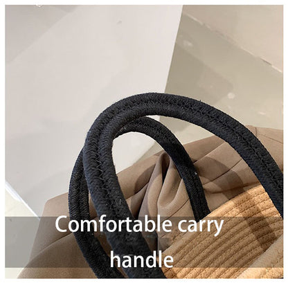 Simple round-shaped straw commuter tote bag for women