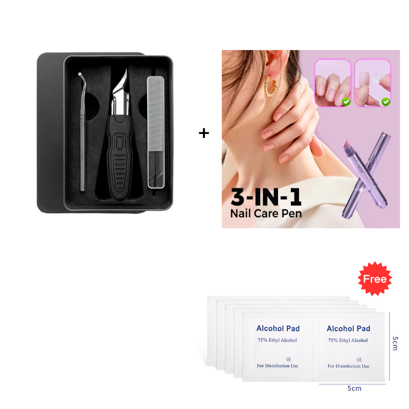 Professional 3-in-1 Pedicure Clipper Set