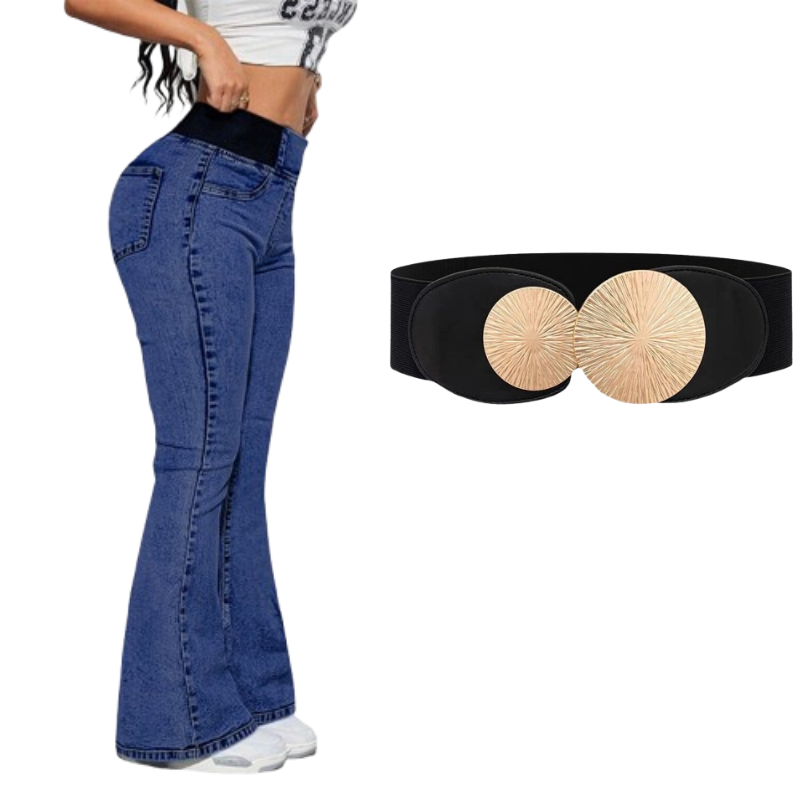 📢📢50% OFF!!⏰Women's High-Waist Stretch Flare Denim Jeans